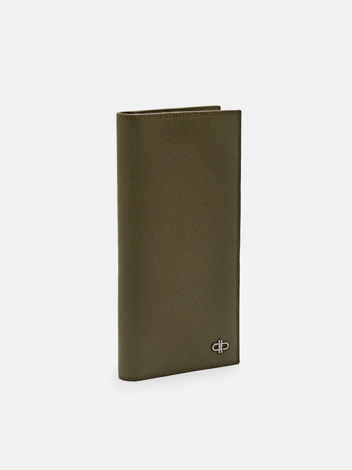 PEDRO Icon Leather Long Wallet, Military Green