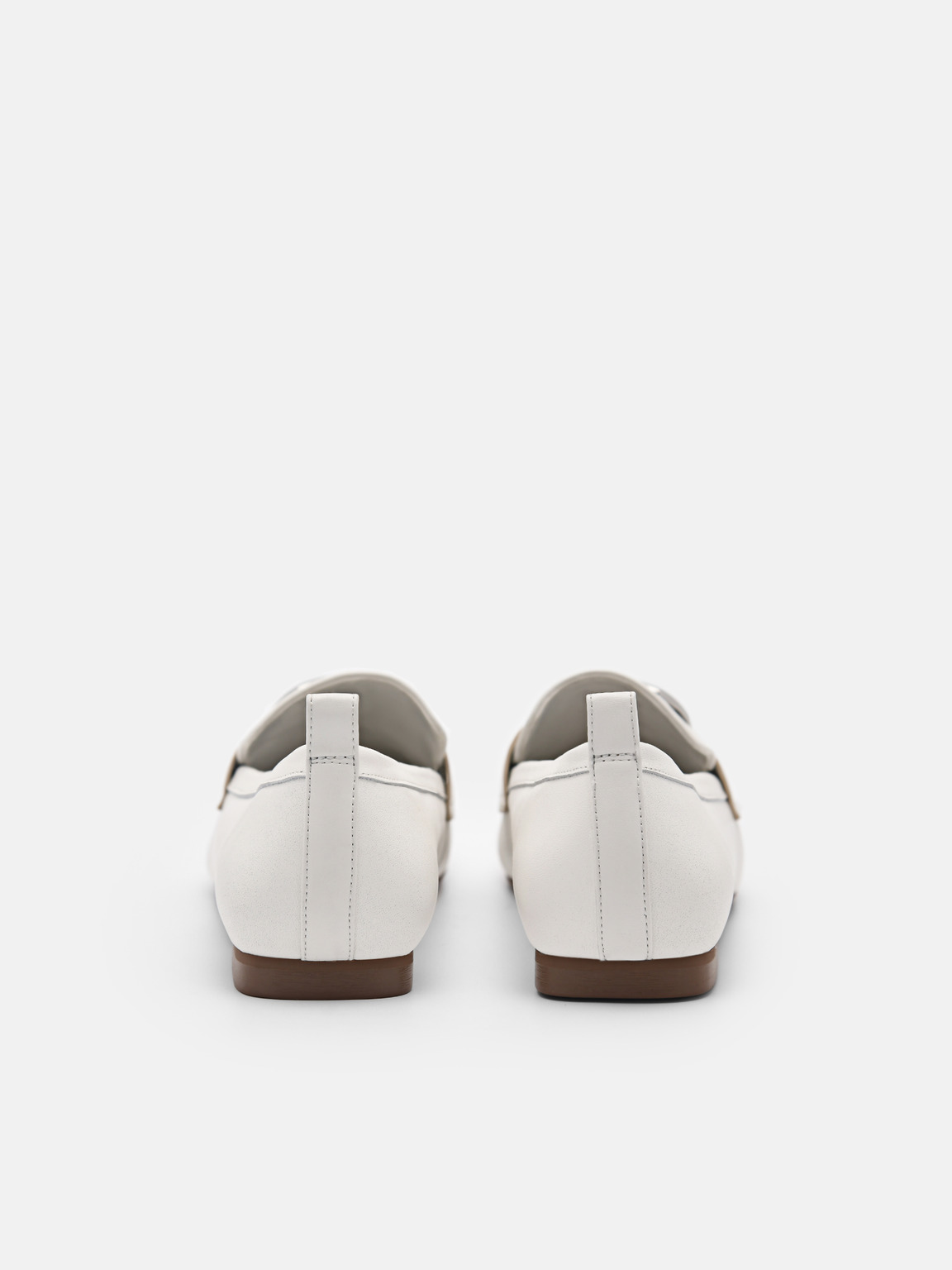 Eden皮革樂福鞋, 白色