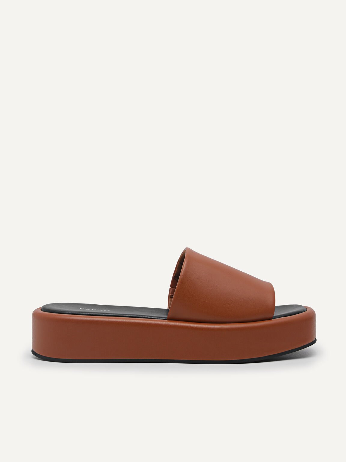 Slip-On Flatform Sandals, Camel