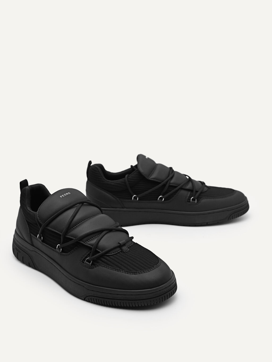 Knitted Chunky Sneakers, Black
