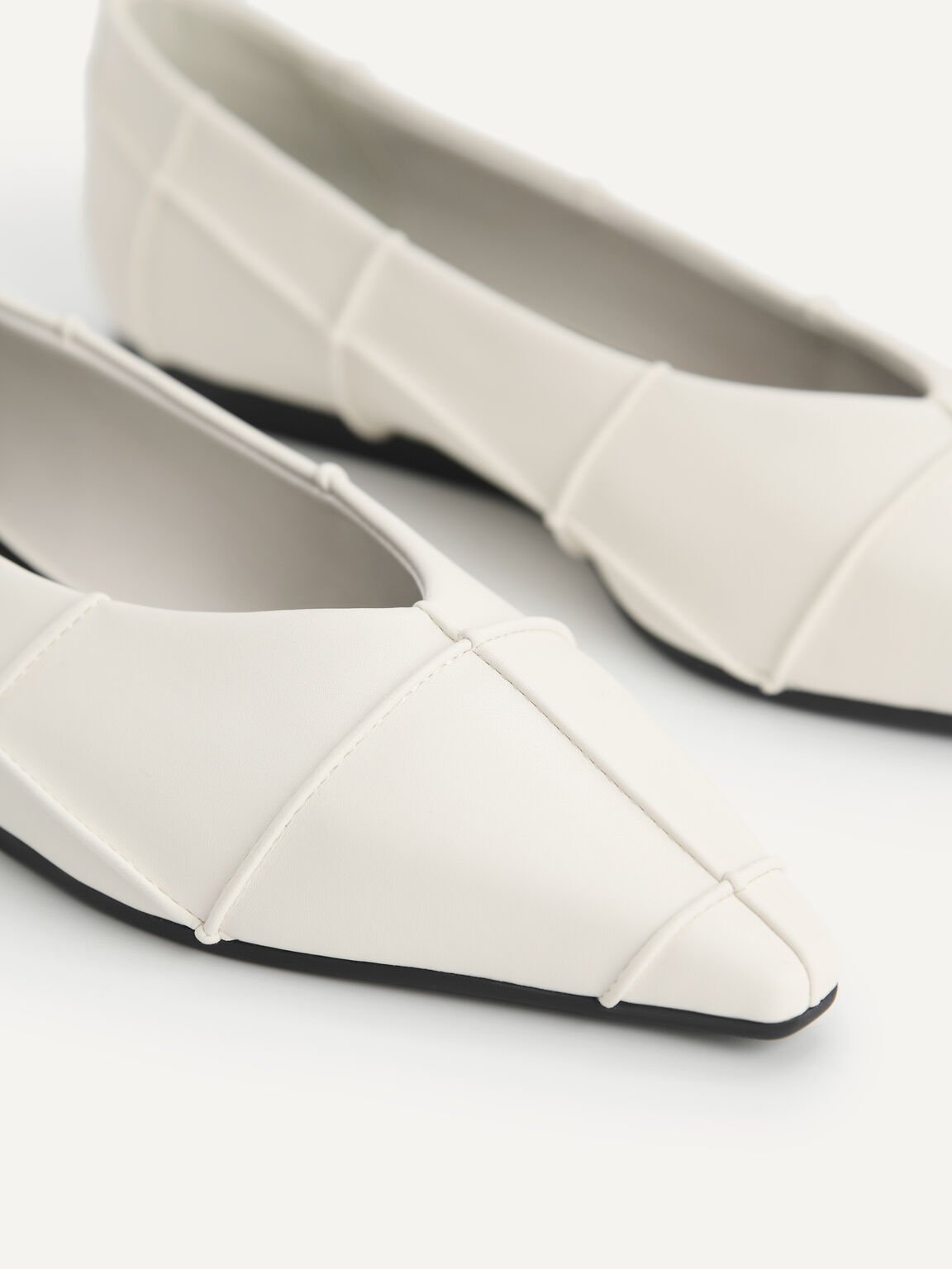 Pointed Toe Flats, Chalk