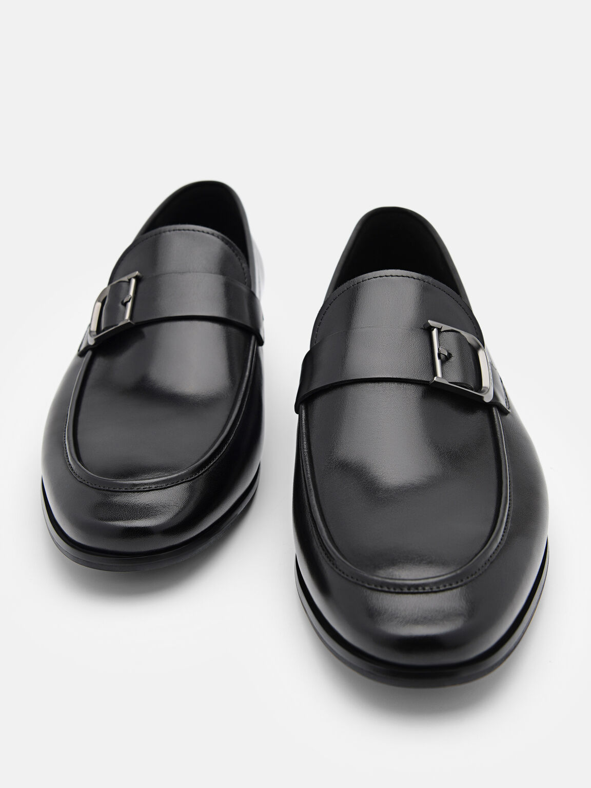 Helix Leather Loafers, Black