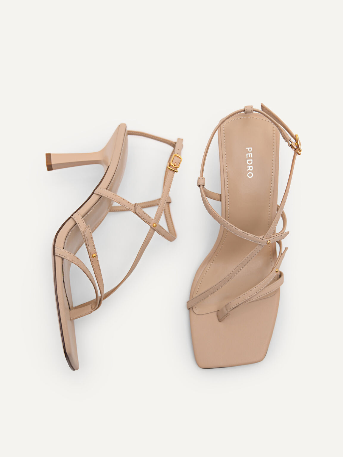 Strappy Heeled Sandals, Sand
