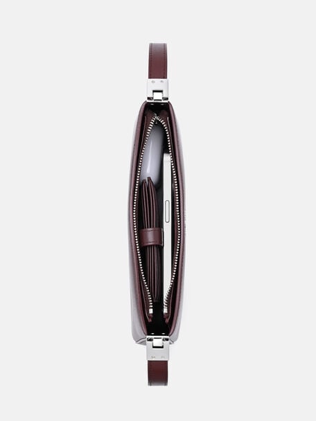Jatte Leather Pouch, Burgundy