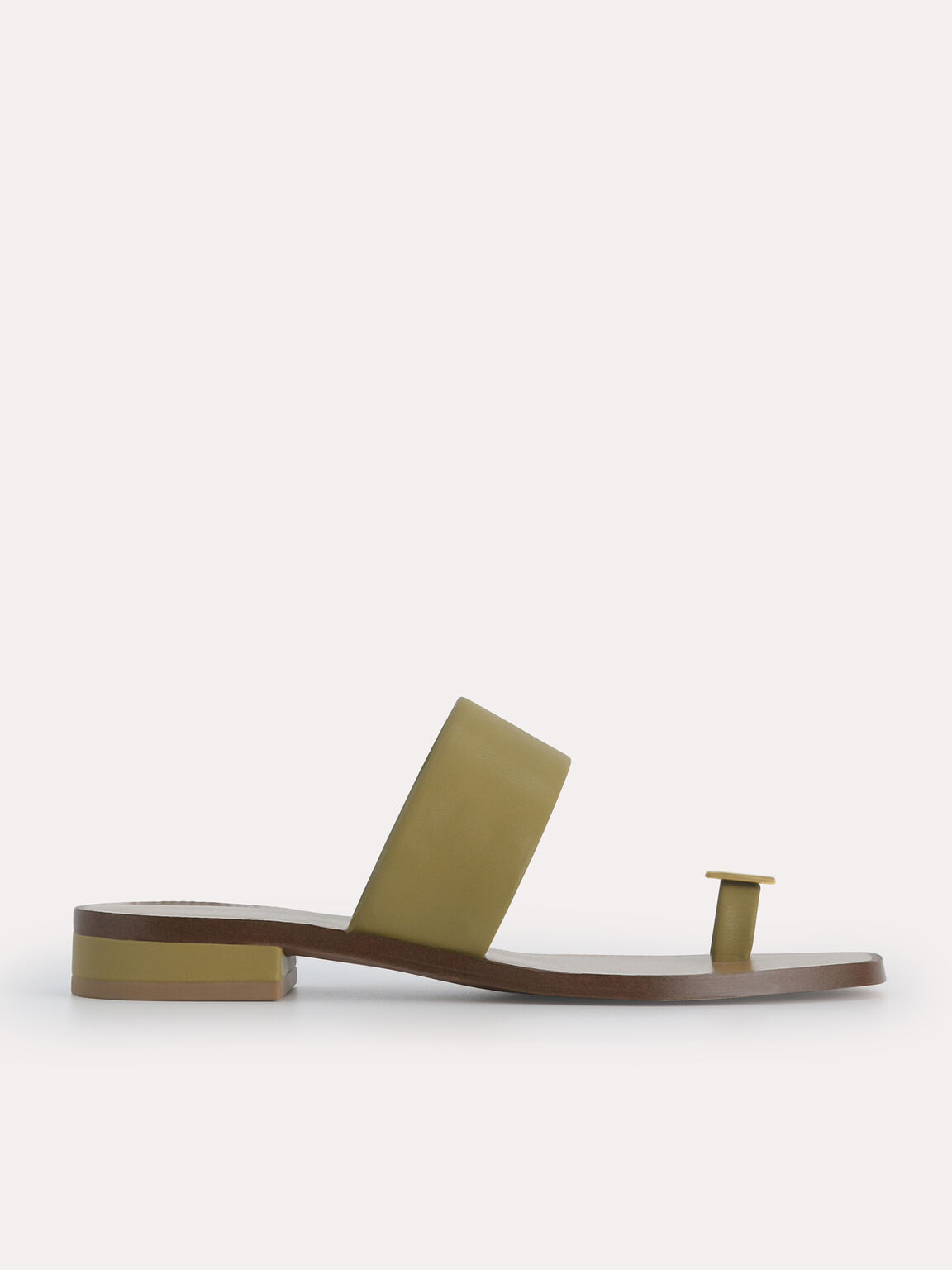 Gold Ornament Toe Loop Sandals, Olive, hi-res