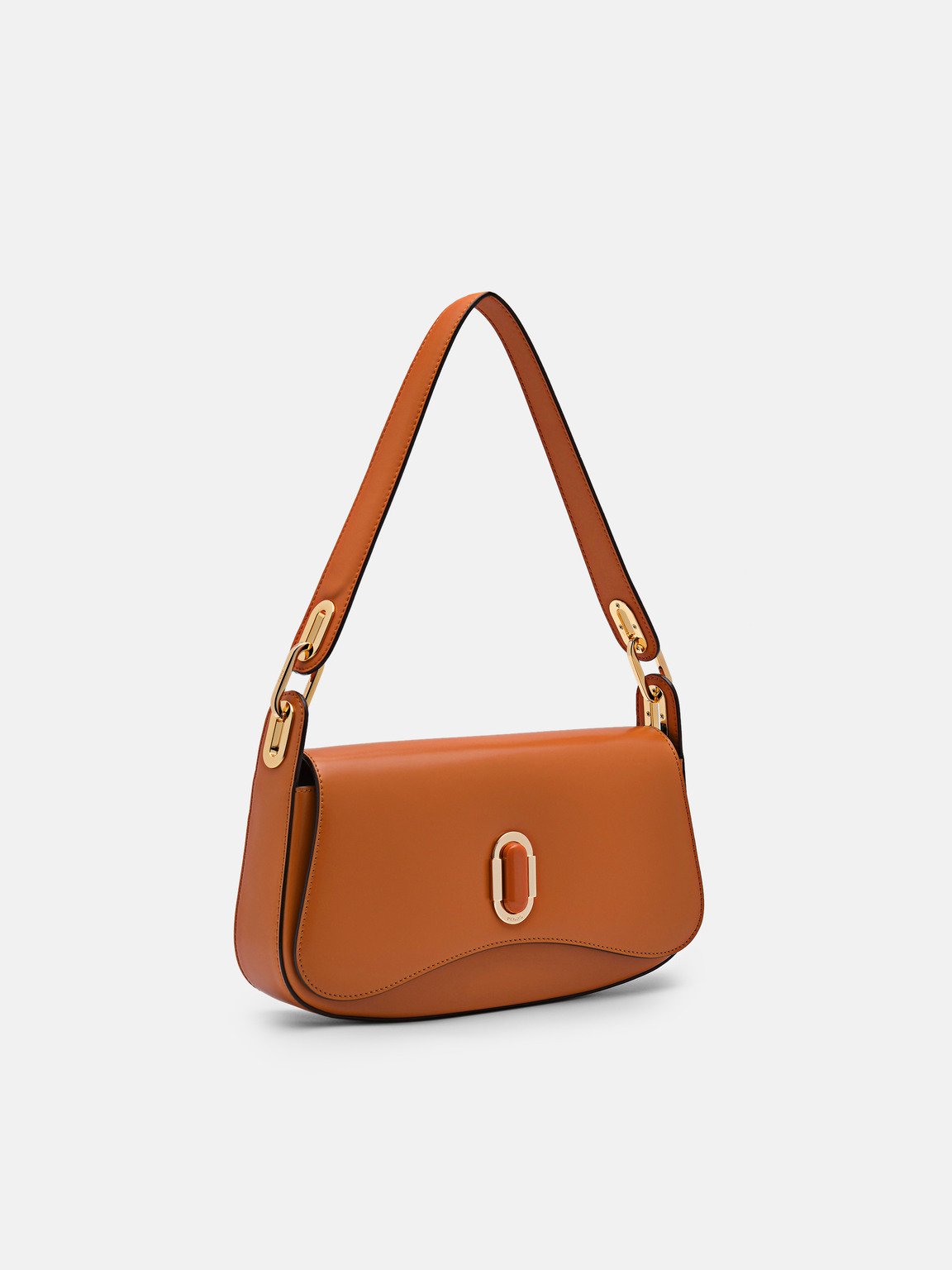 PEDRO Studio Rift Leather Shoulder Bag, Orange