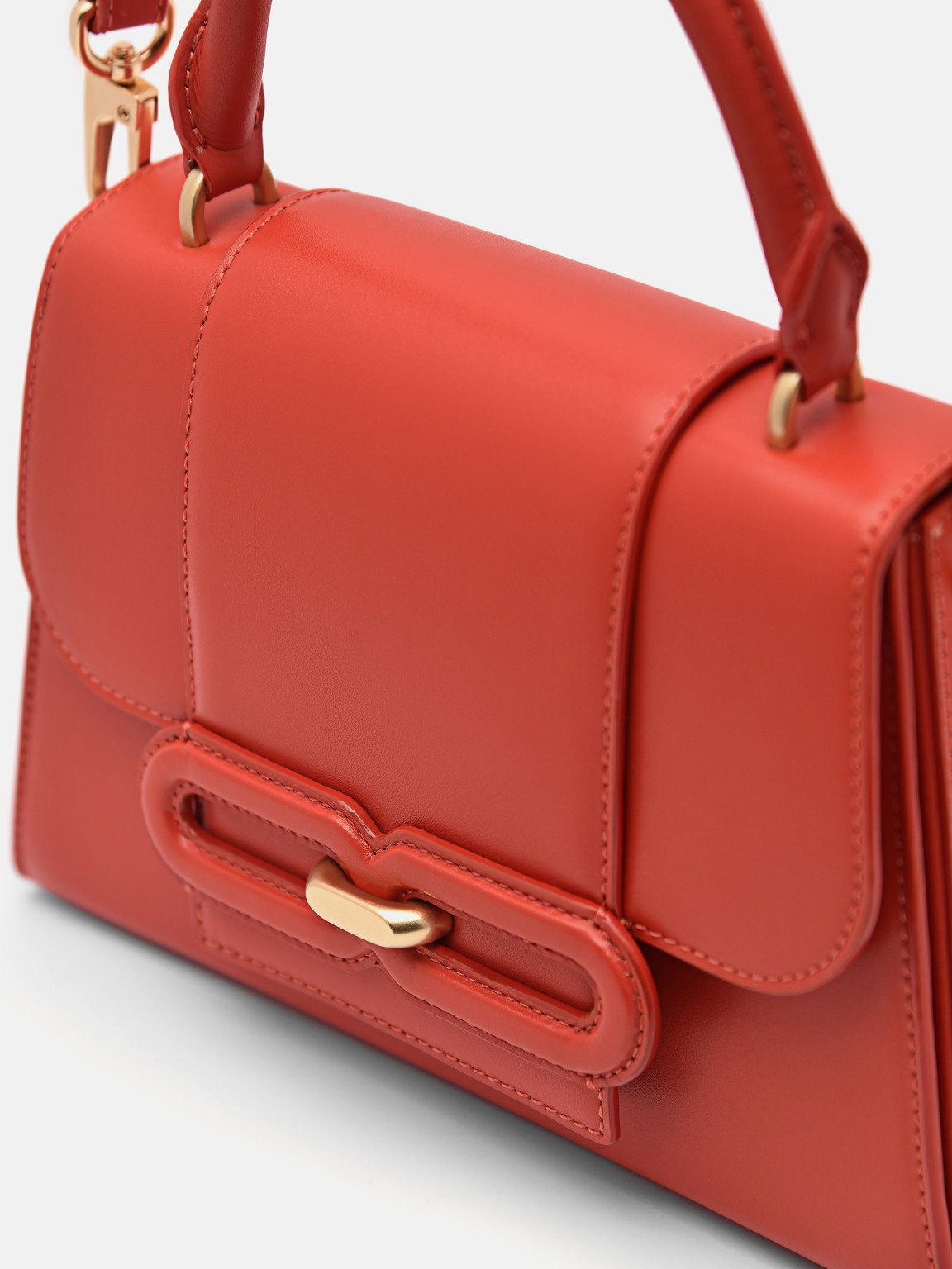 PEDRO工作室Kate皮革手提包, 红色