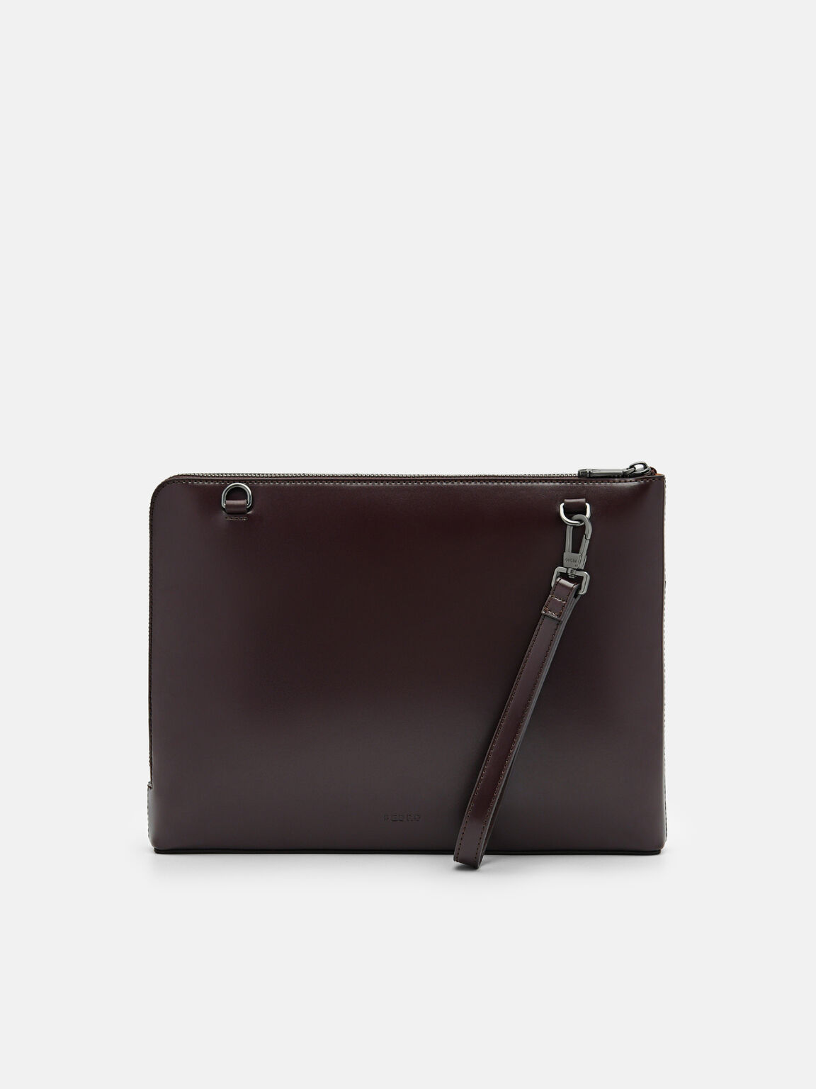 PEDRO Icon Leather Portfolio Bag, Dark Brown