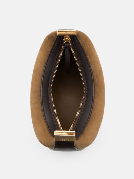 Jatte Crescent Bag, Dark Camel