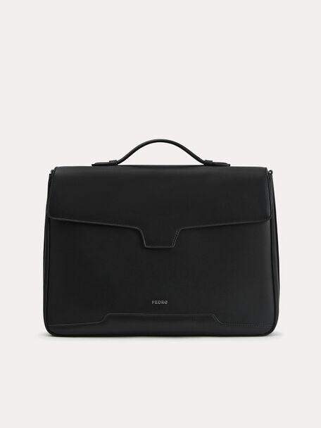 Leather Briefcase, Black