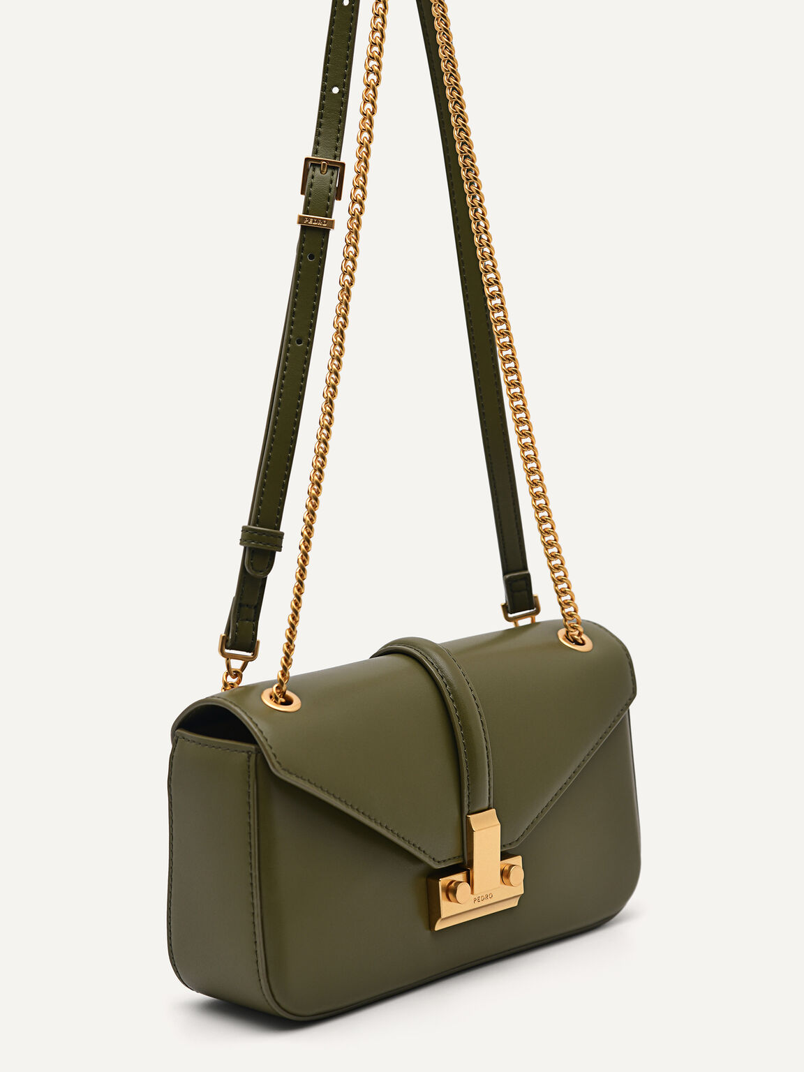 PEDRO Studio Francoise Leather Shoulder Bag, Military Green