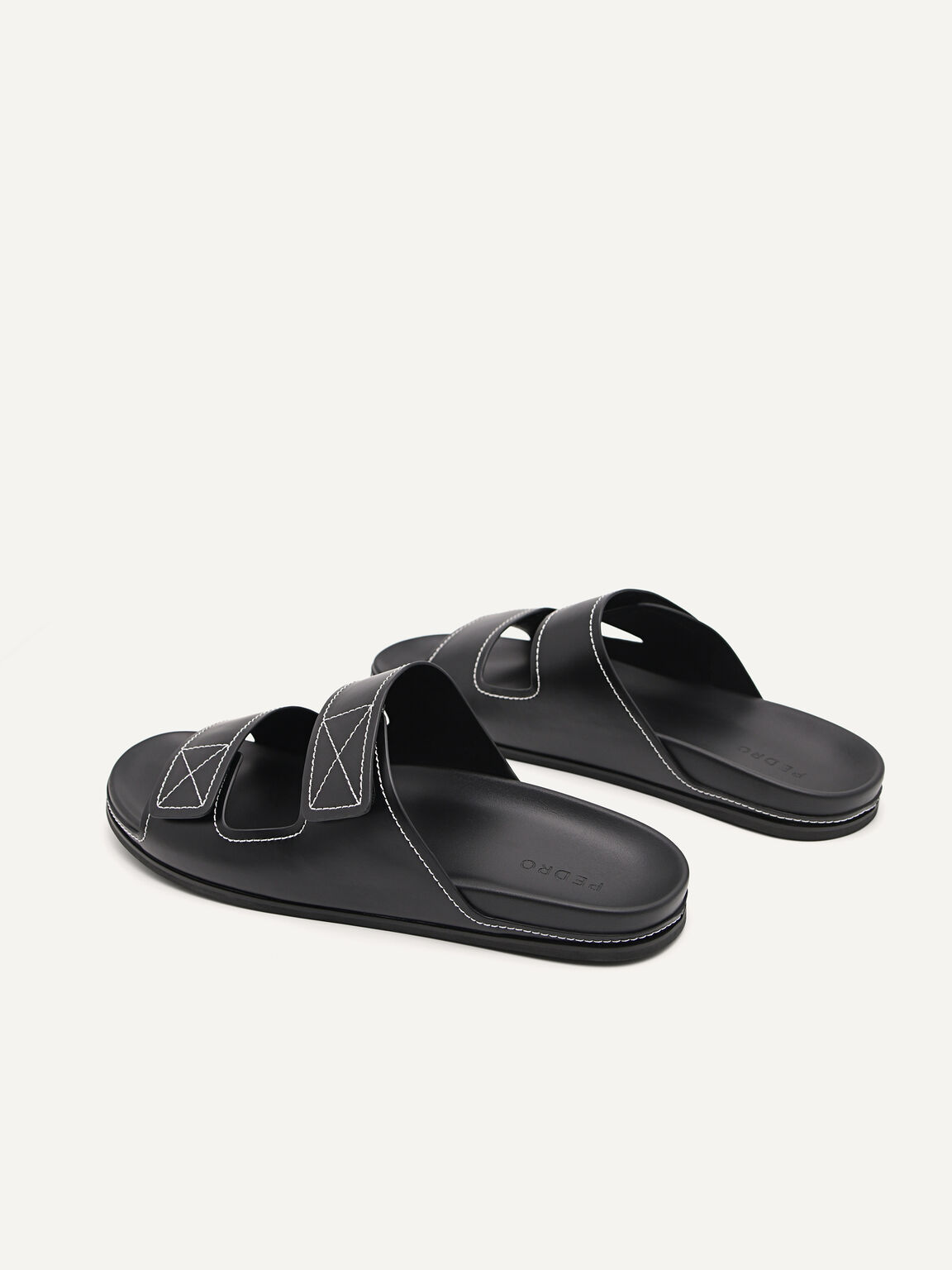 Black Slide Sandals - PEDRO TH