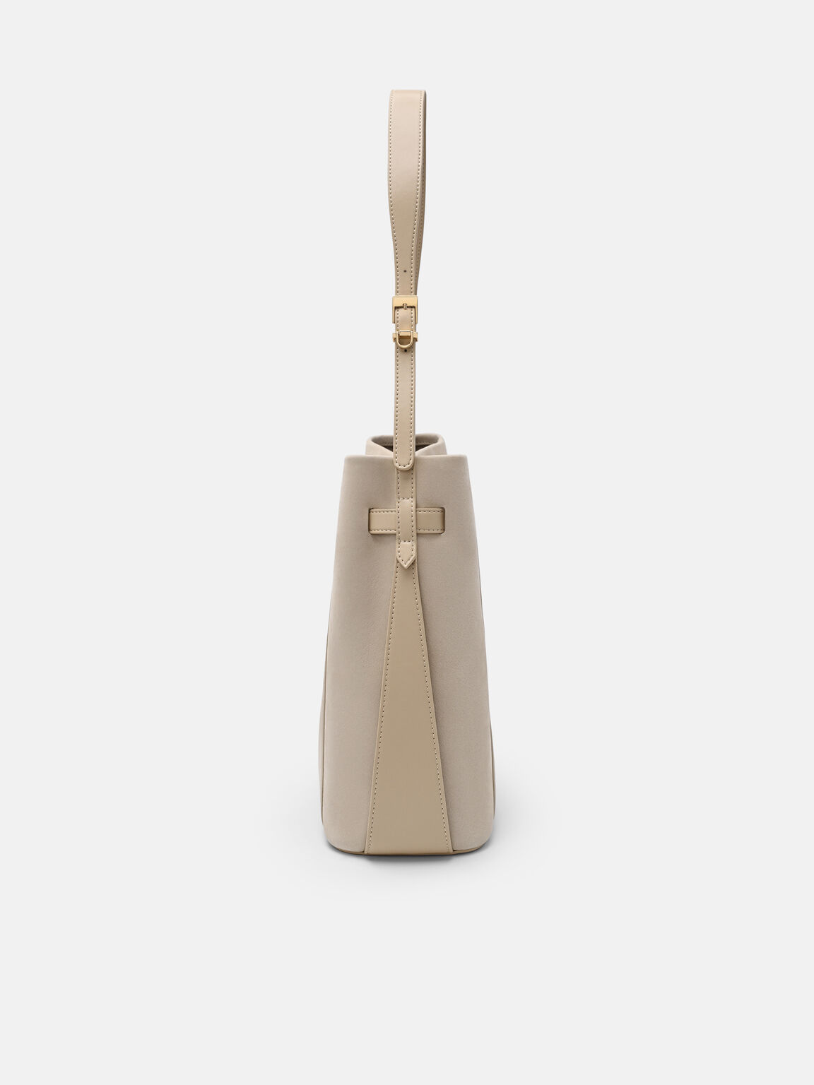 Jatte Belt Leather Bucket Bag, Sand Nubuck