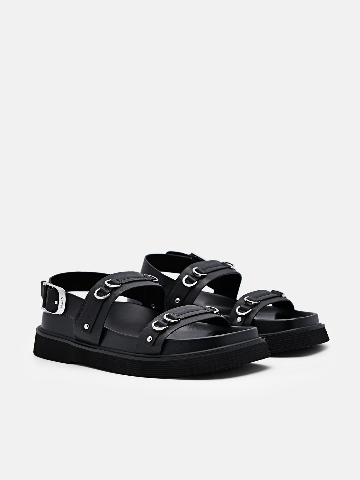 Helix Slingback Sandals, Black