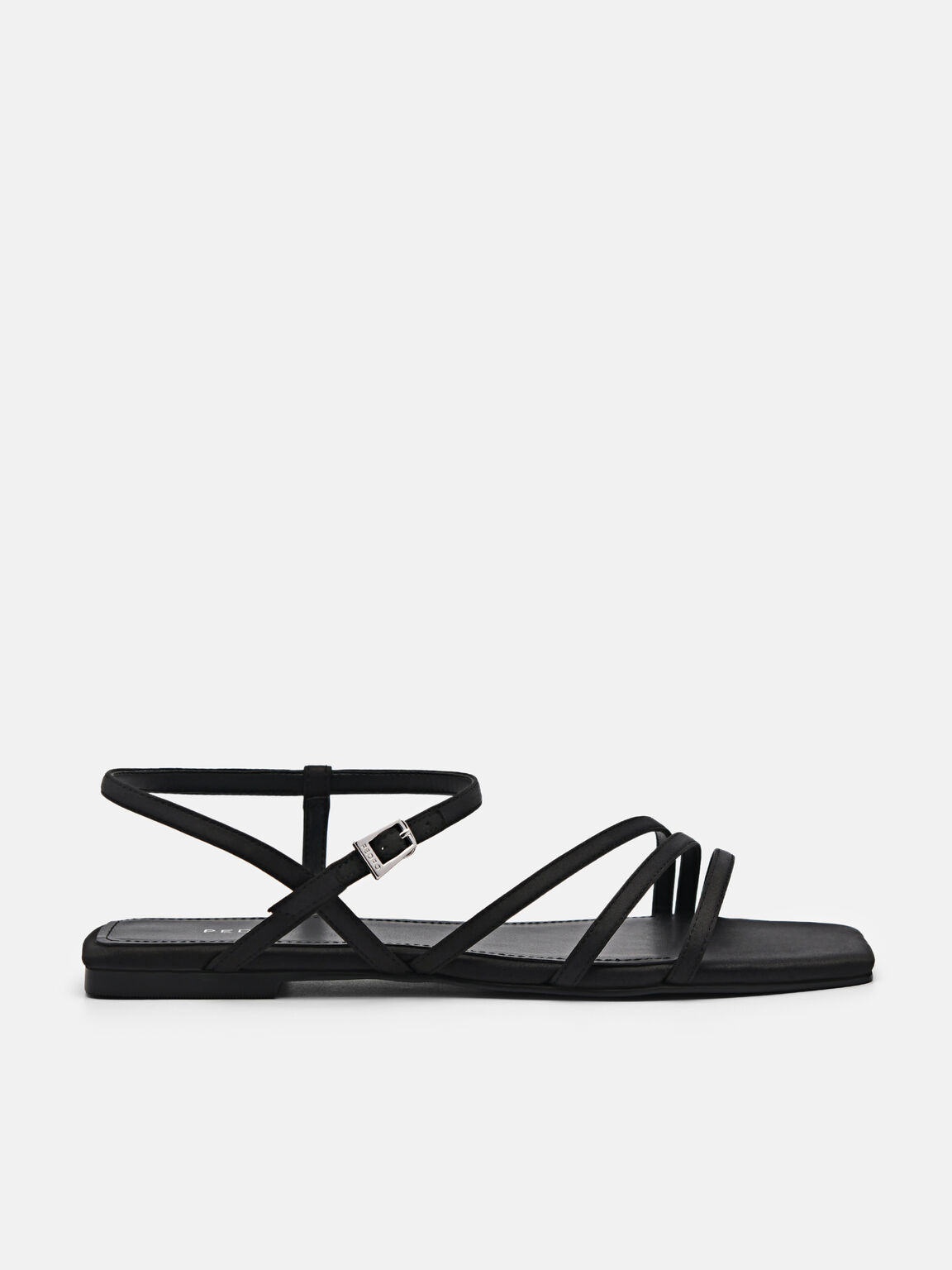 Peggy Ankle Strap Sandals, Black