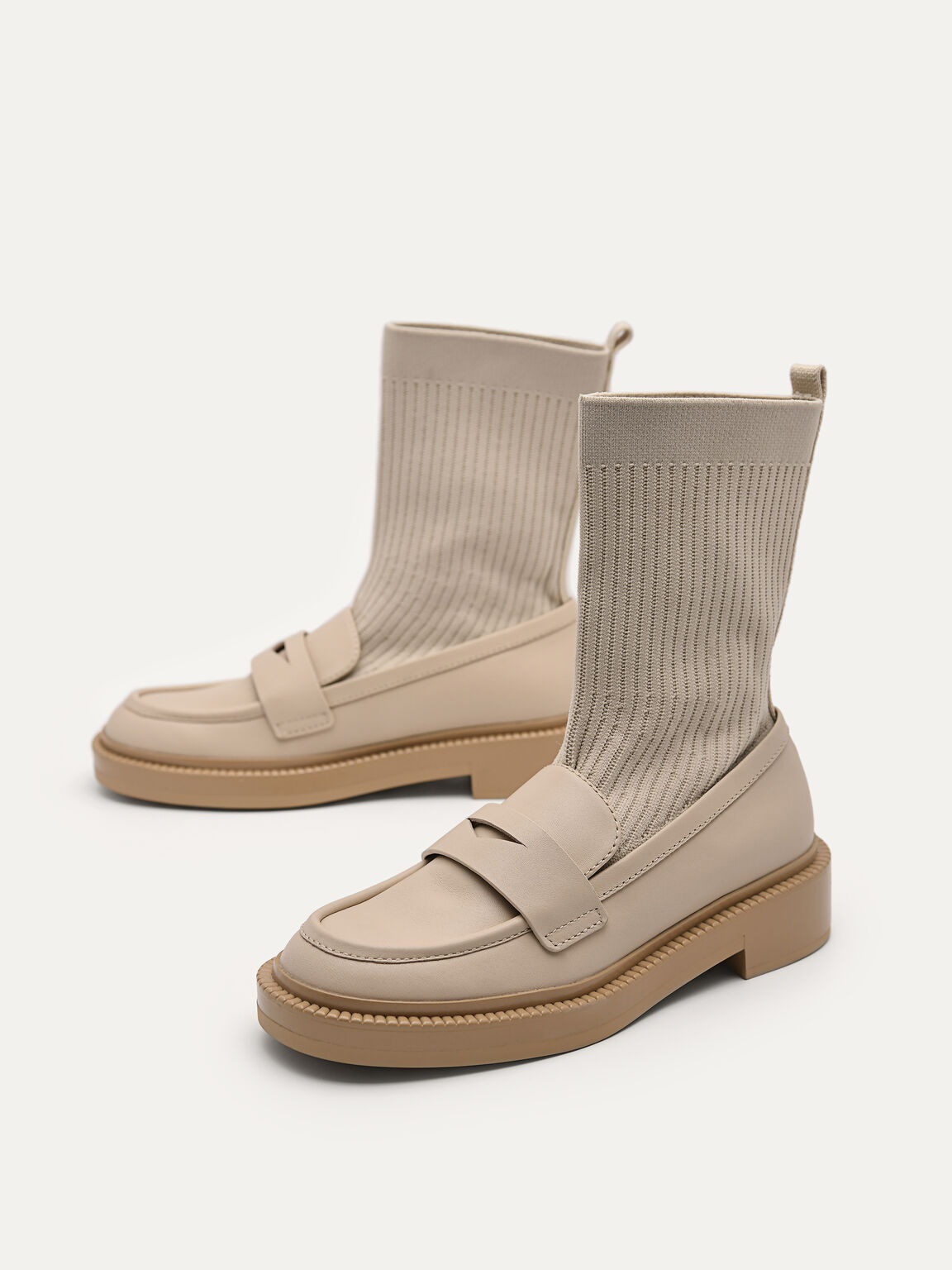 Leather Gropius Boots, Sand