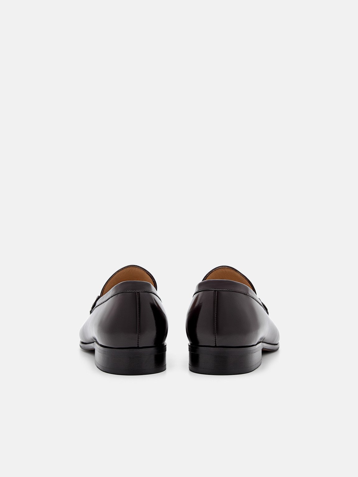 Leather Buckle Loafers, Dark Brown