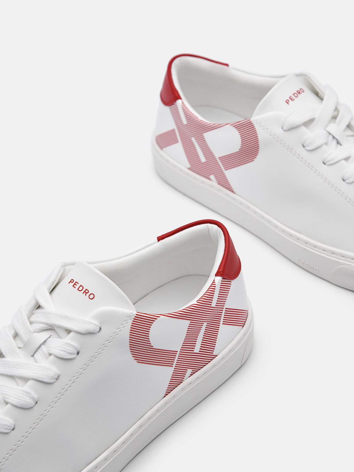Women's PEDRO Icon Ridge Leather Sneakers, White