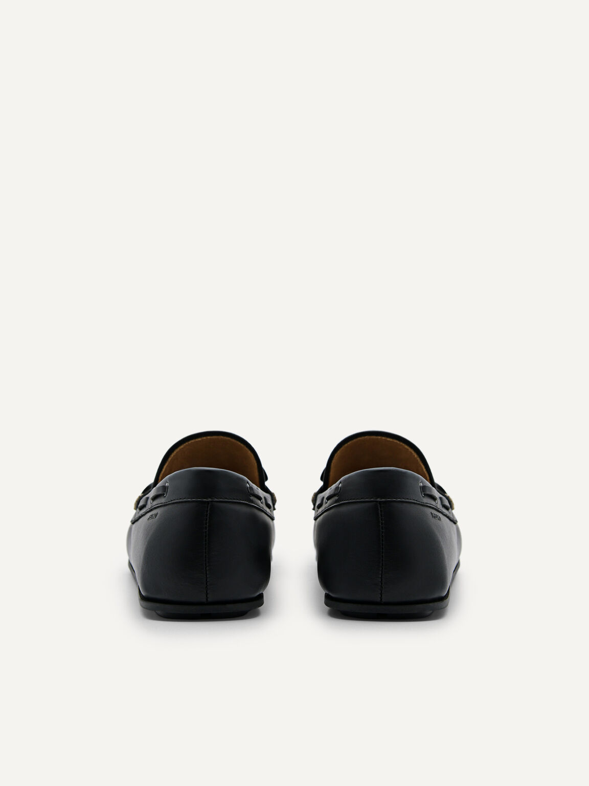 Leather Bow Moccasins, Black