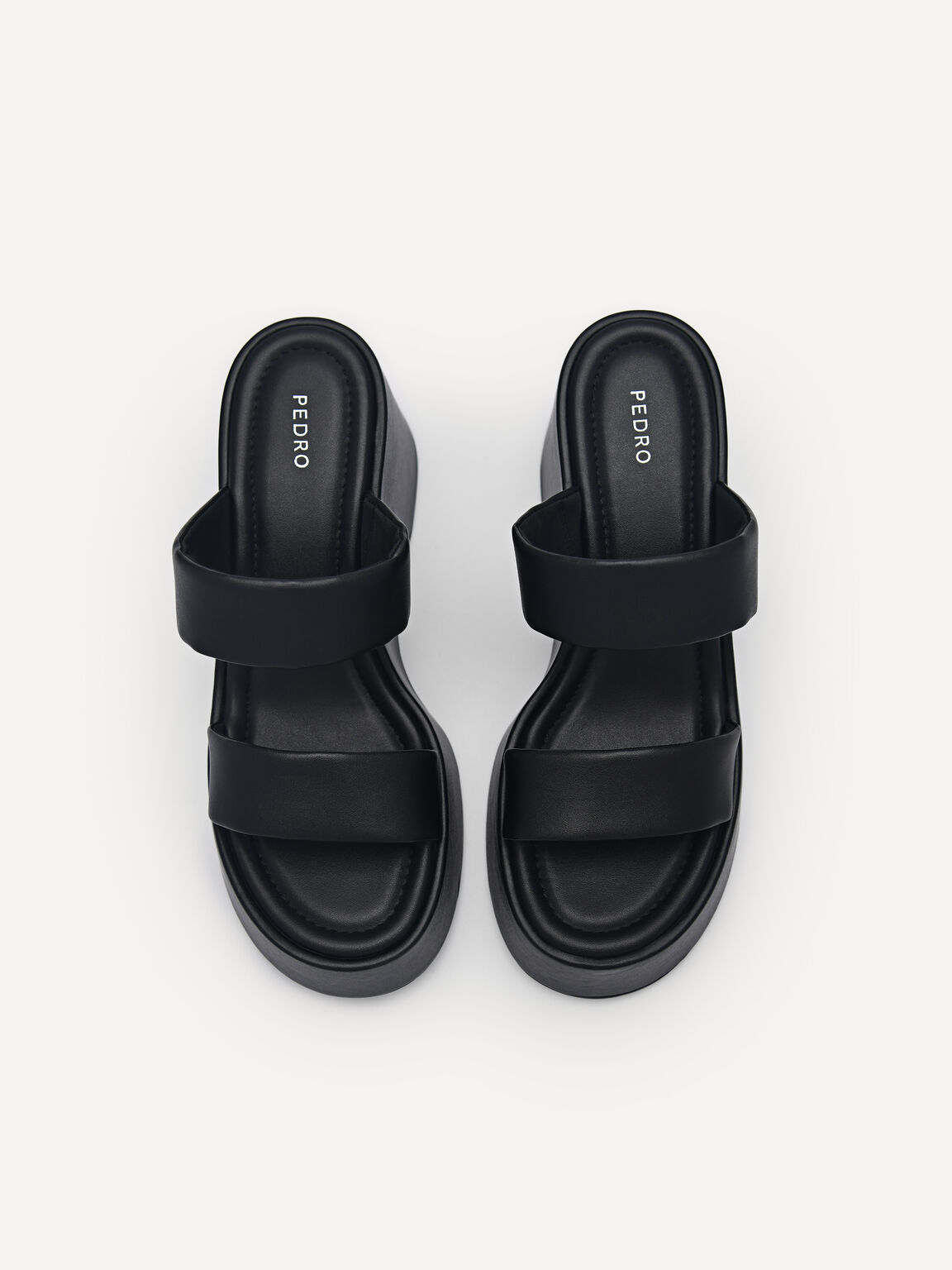 Bianca Wedge Sandals, Black