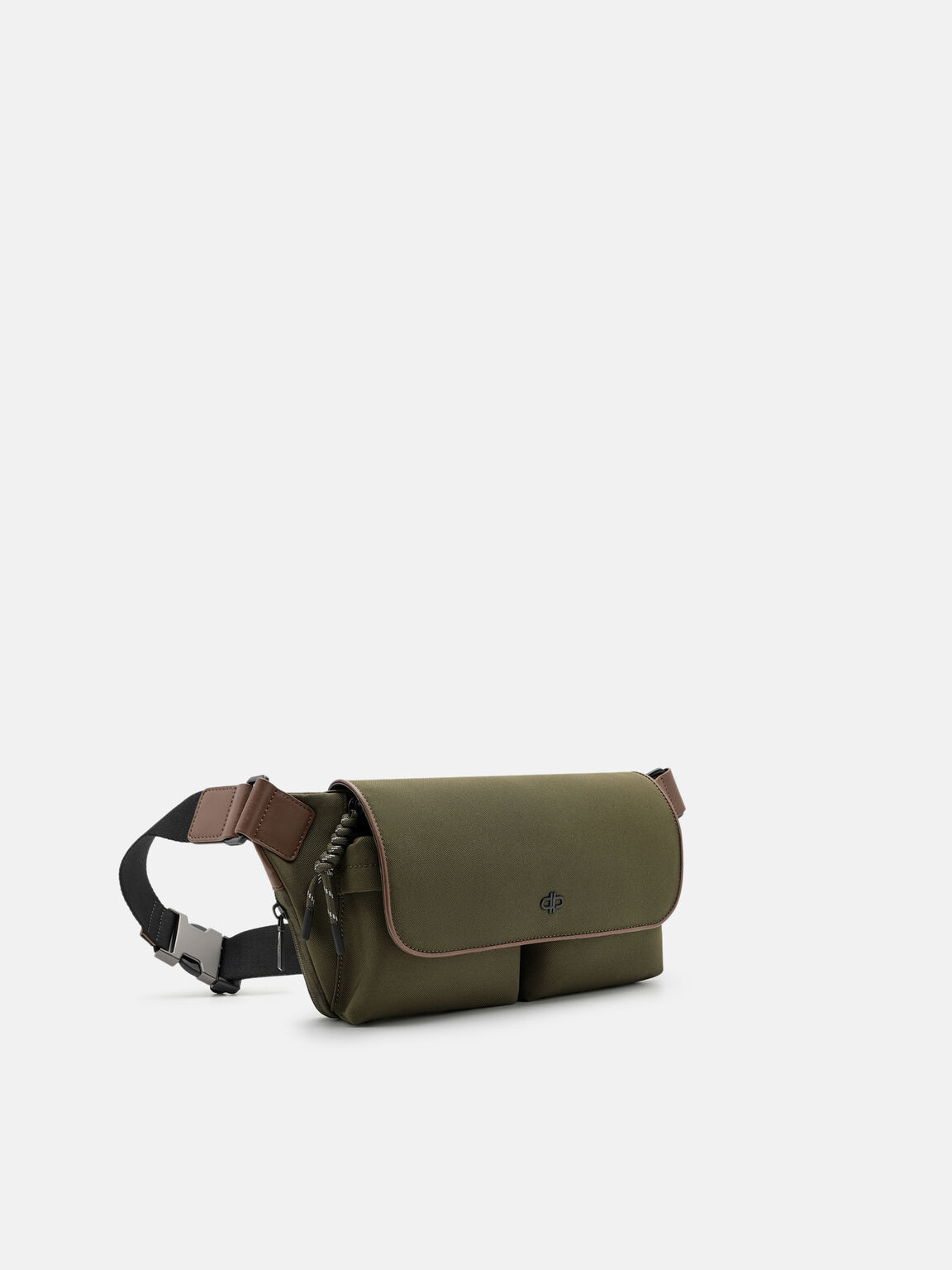 Devon Nylon Bum Pouch, Olive Nylon