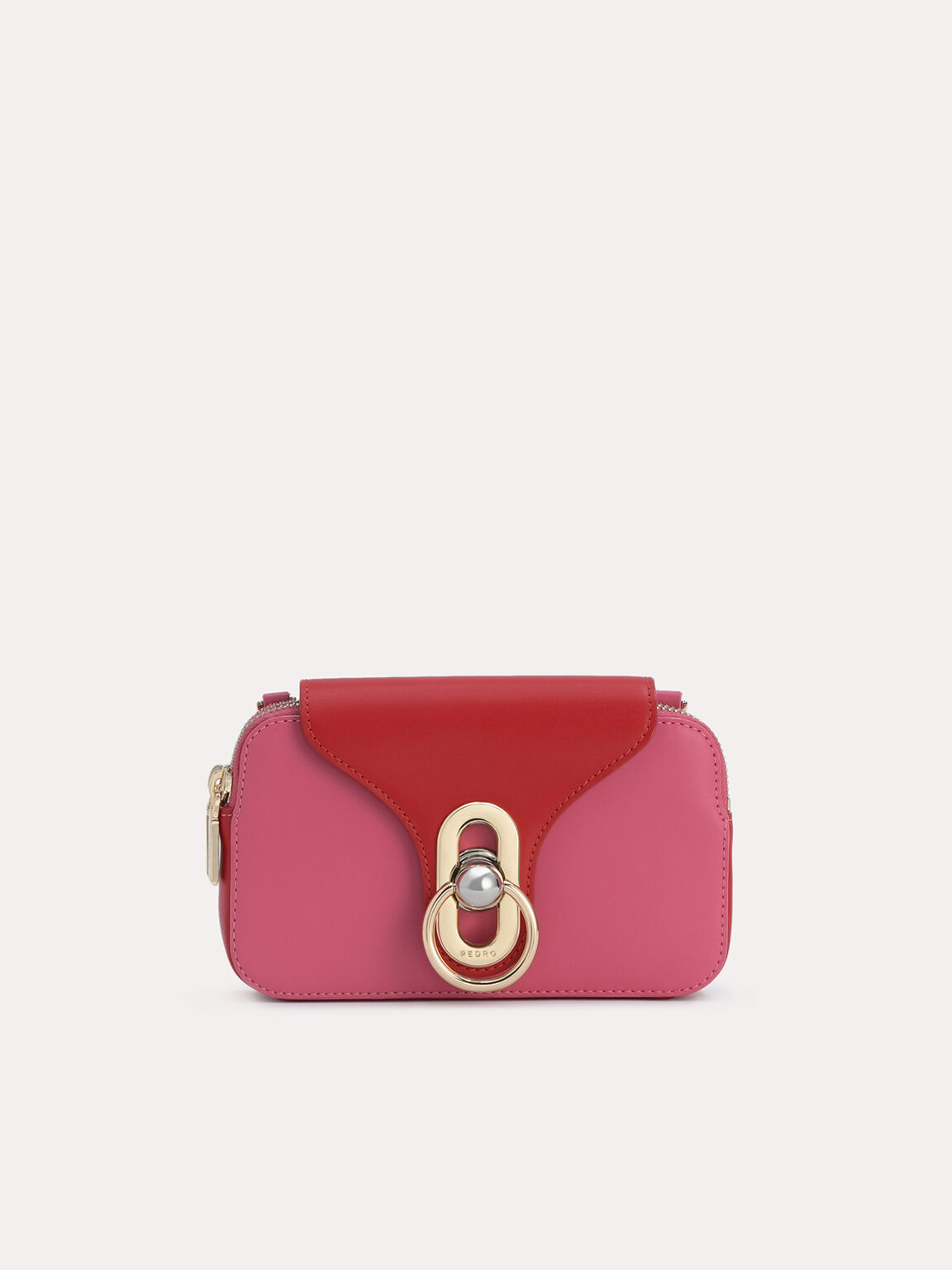Mini Leather Shoulder Bag, Rose, hi-res