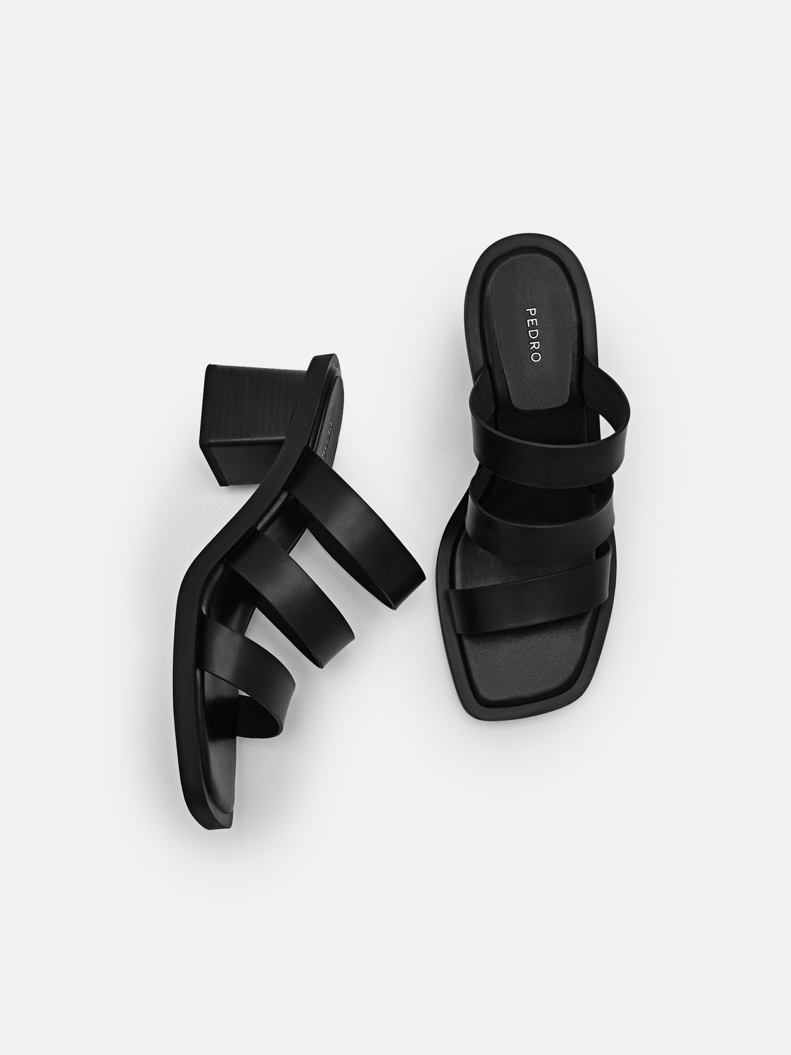 Marte Heel Sandals, Black