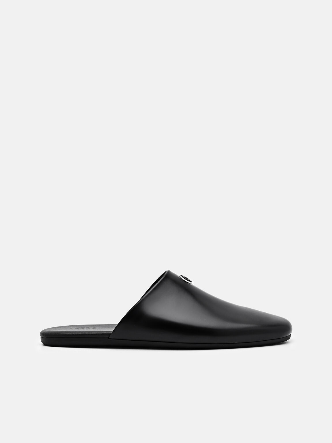 Leather Mules, Black