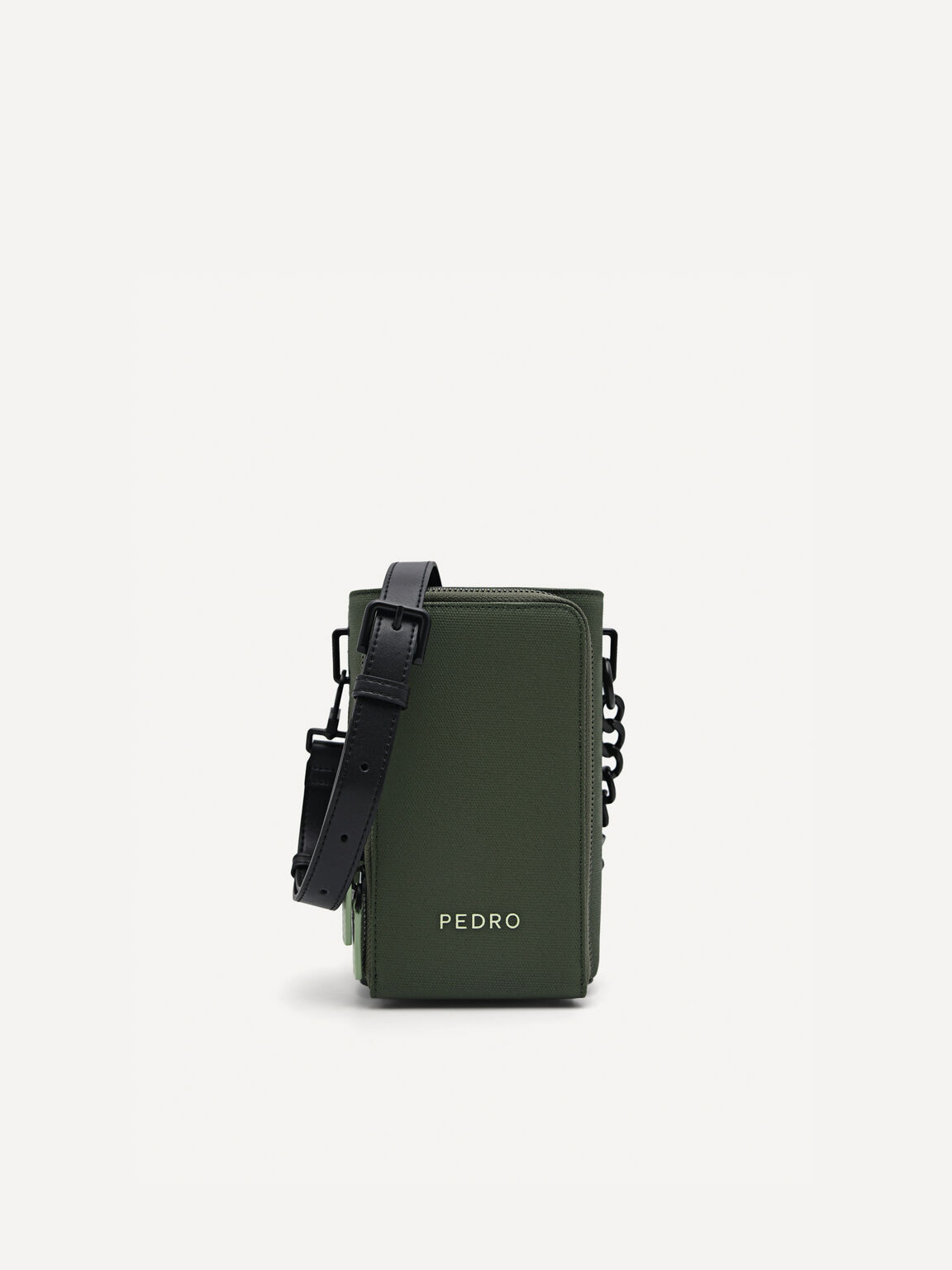 Mini Canvas Crossbody Bag, Military Green