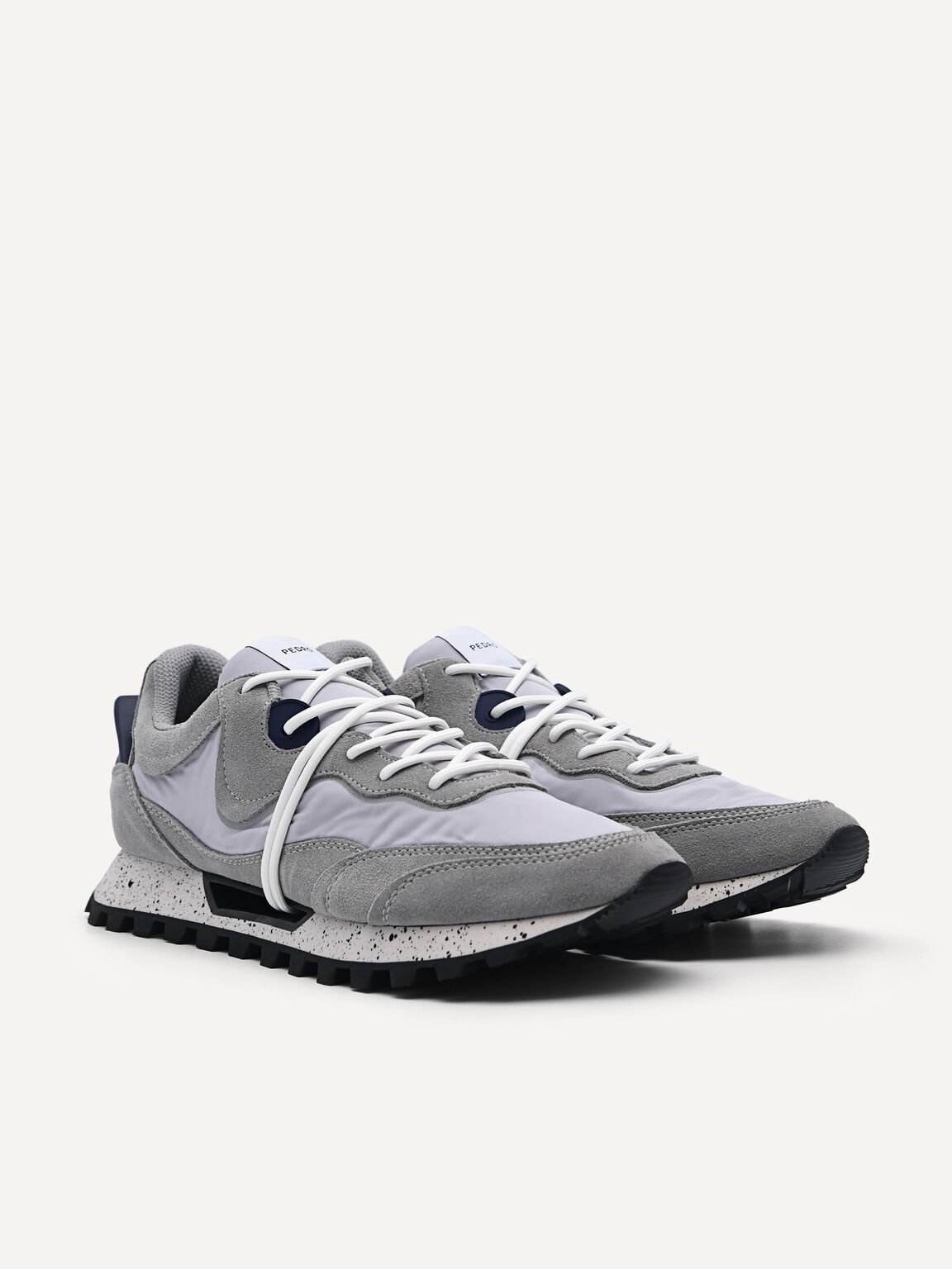 Suede Spur Sneakers, Light Grey