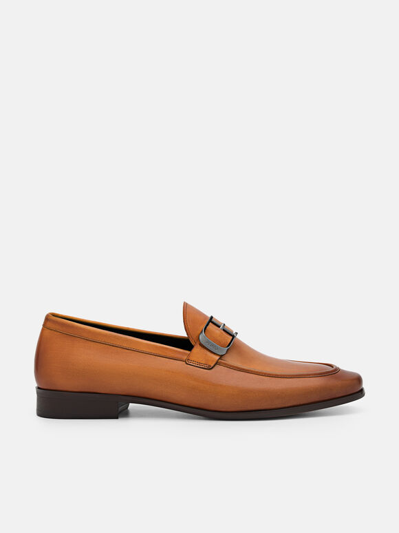 Helix Leather Loafers, Camel