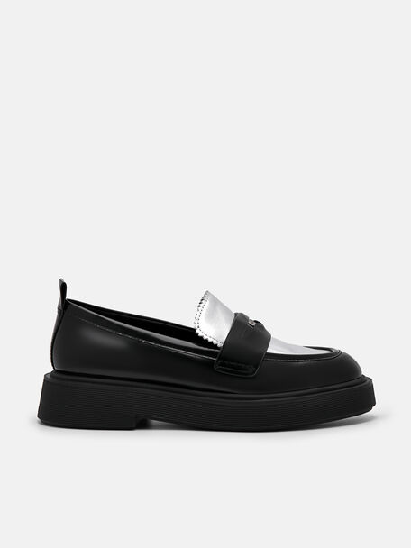 Wanda Leather Loafers, Black2