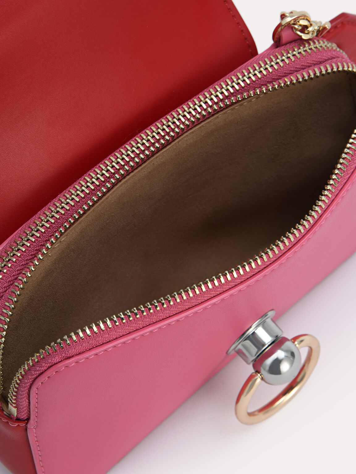 Mini Leather Shoulder Bag, Rose