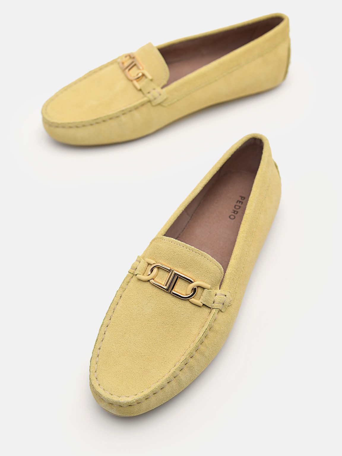 PEDRO標誌平底鞋, 淺黃色