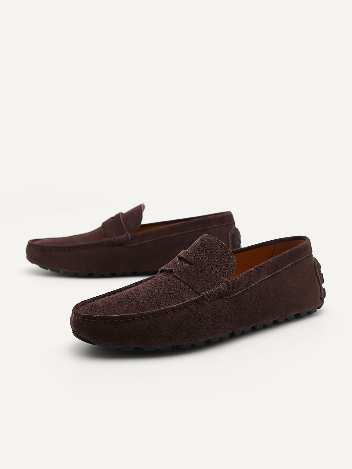 Leather Moccasin, Dark Brown