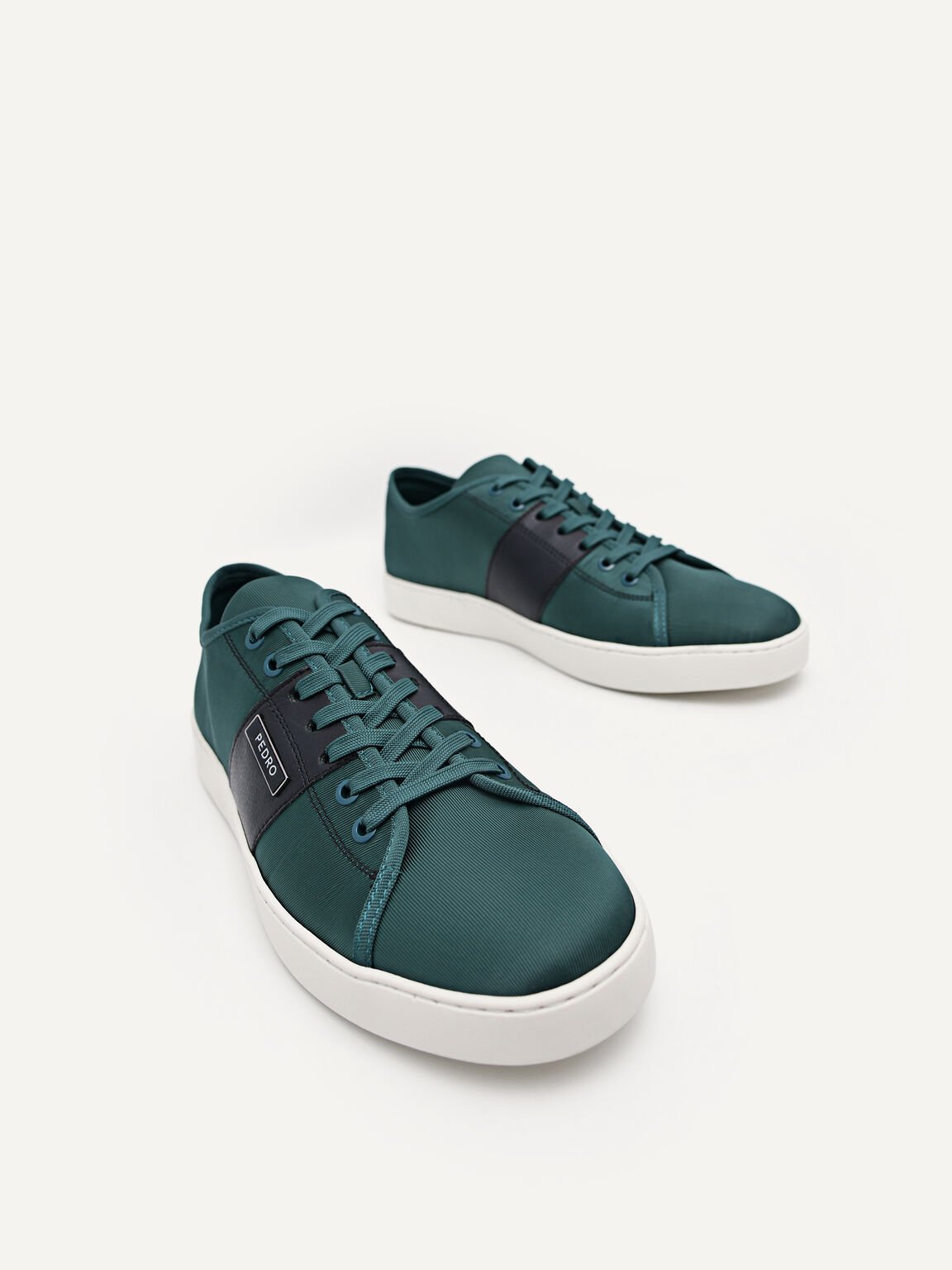 Lace-Up Sneakers, Dark Green