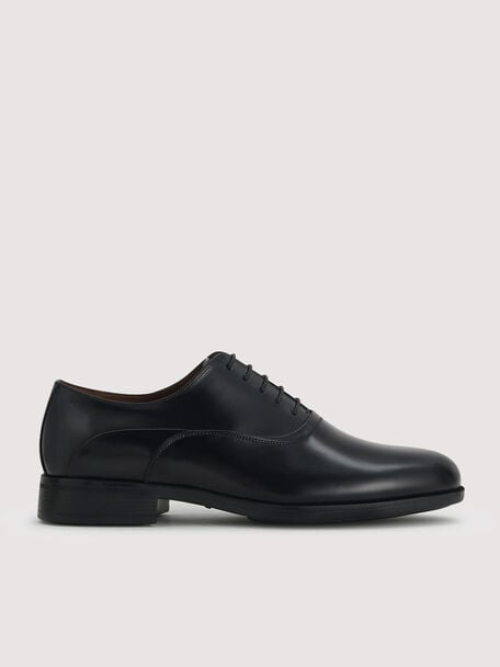 Lightweight Leather Oxford Shoes, Black