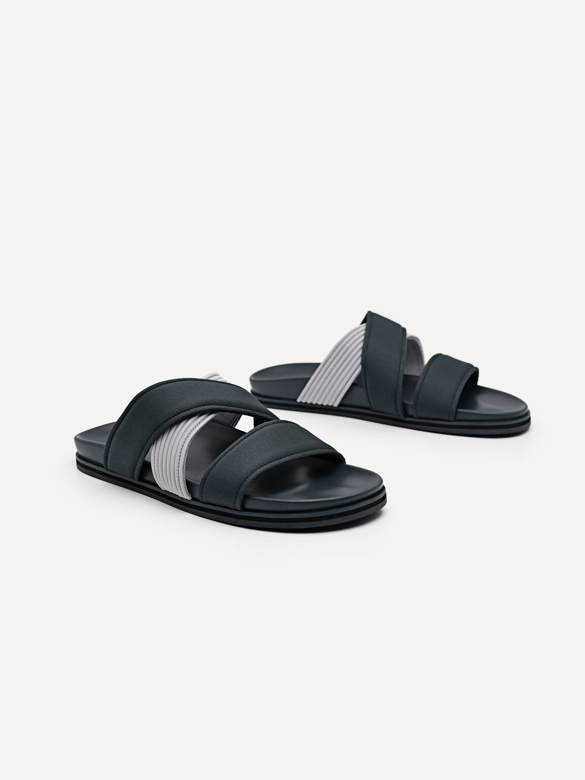 rePEDRO Pleated Sandals, Grey, hi-res