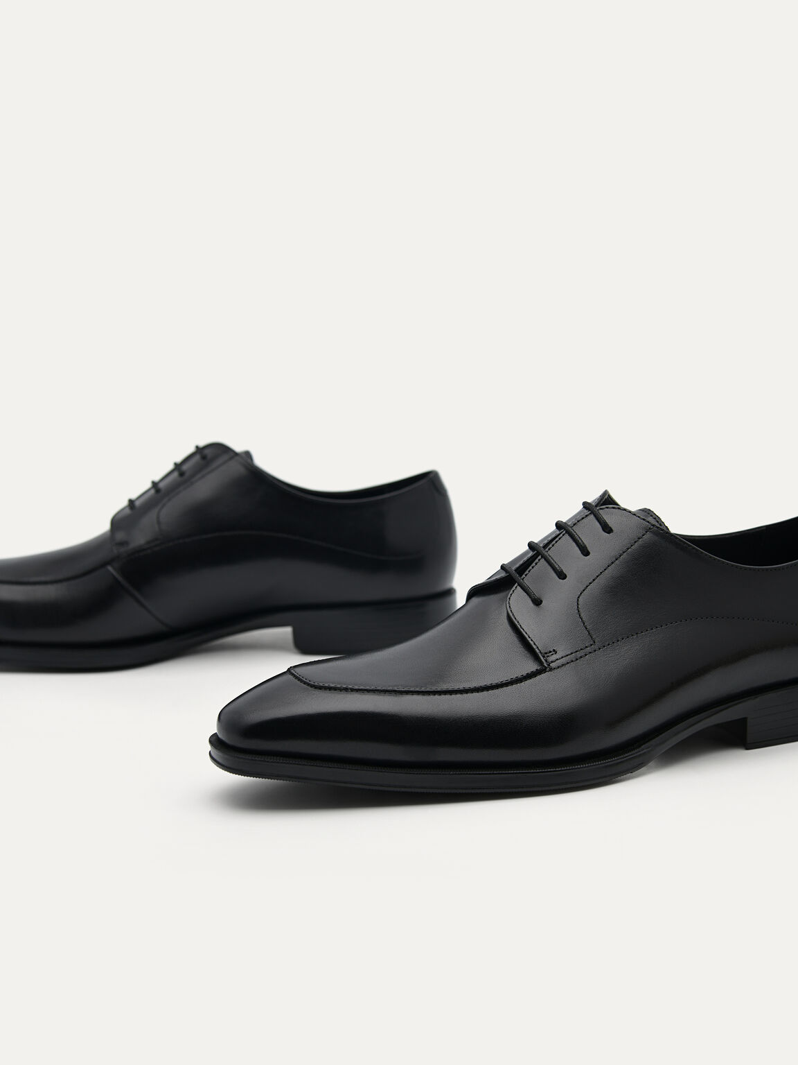 Dylan Leather Derby Shoes, Black