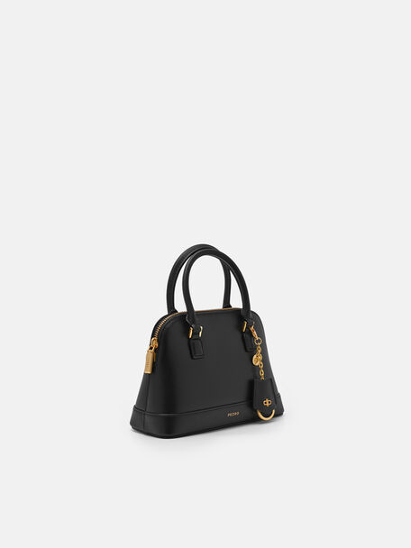 Lucia Leather Handbag, Black