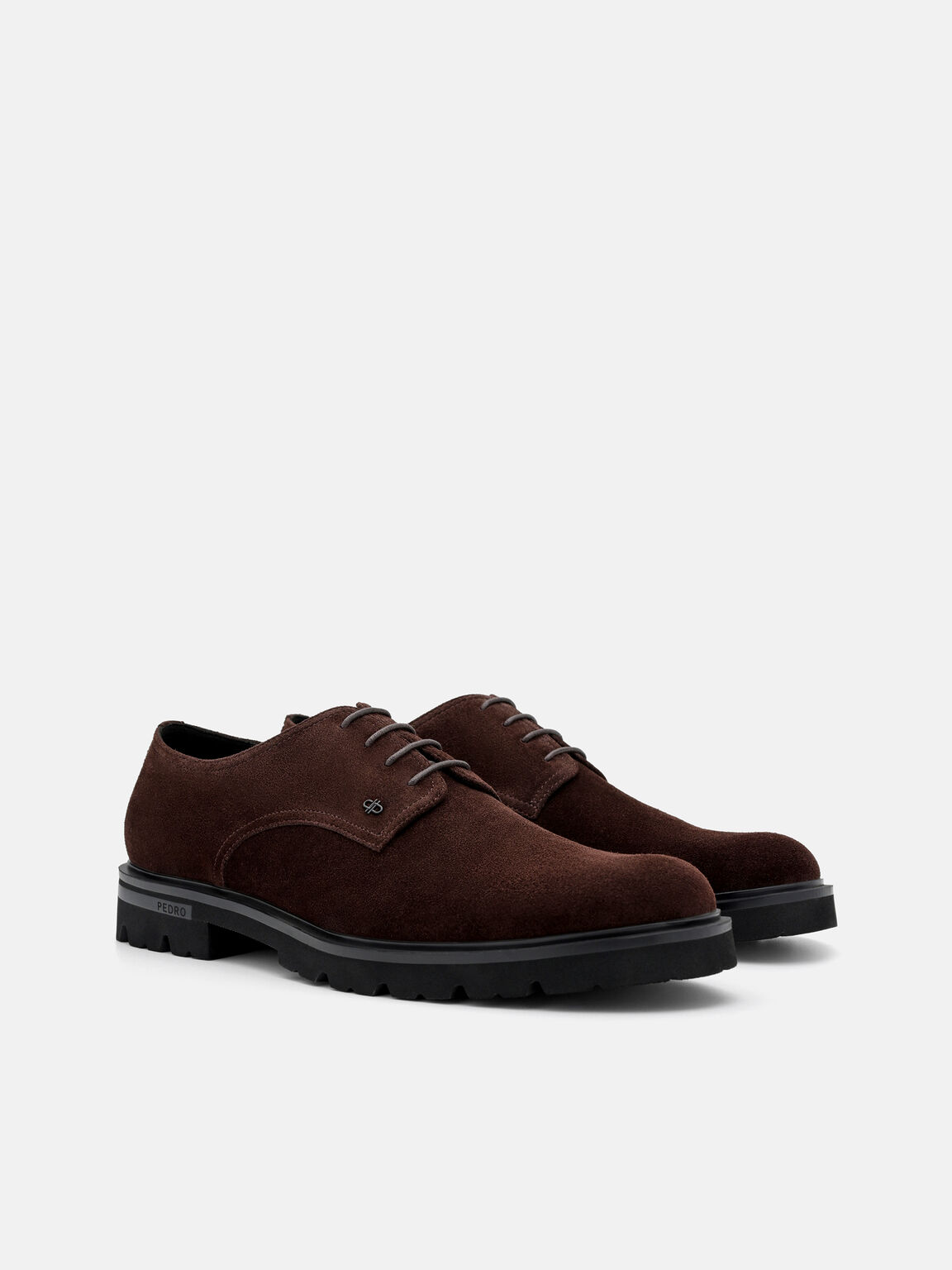 Anders Suede Derby Shoes, Espresso Brown Suede