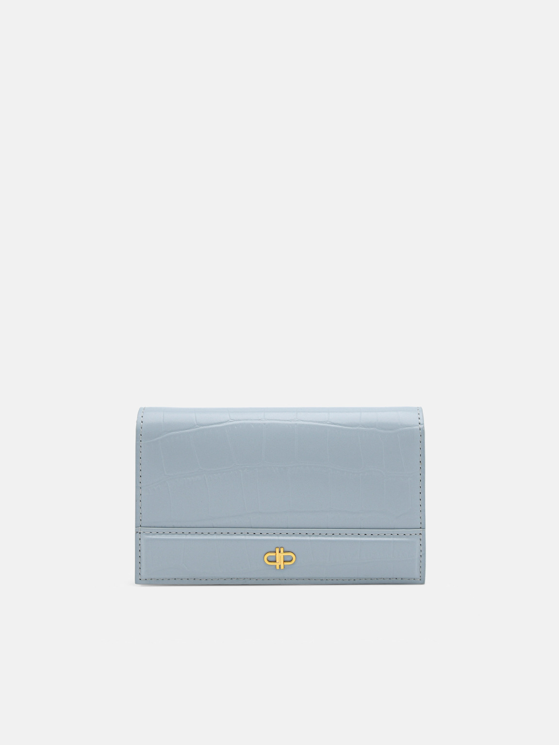PEDRO아이콘 레더 바이폴드 지갑, 슬레이트 블루