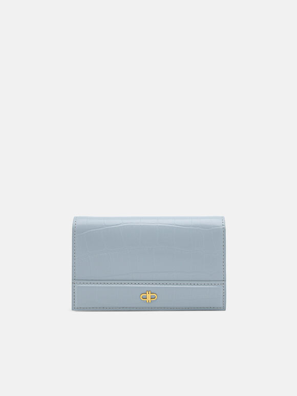 PEDRO Icon Leather Bi-Fold Wallet, Slate Blue