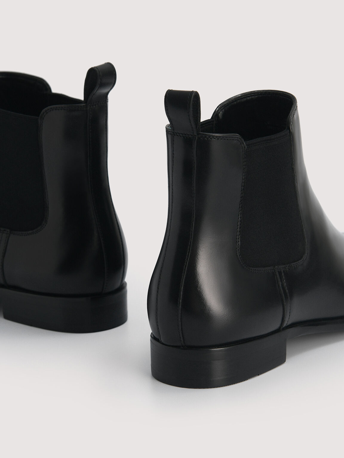 Leather Chelsea Boots, Black