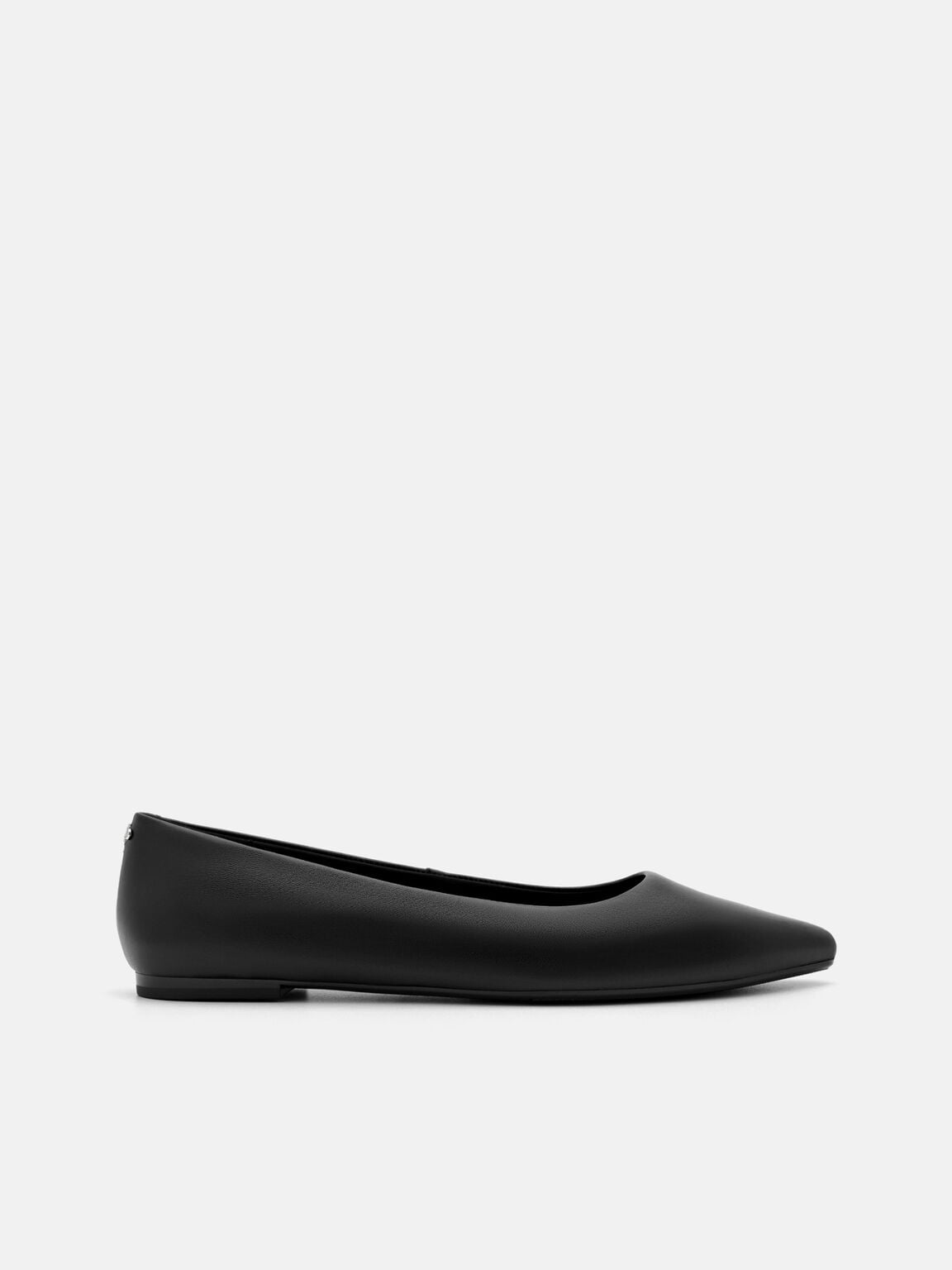 Quinn Leather Flats, Black