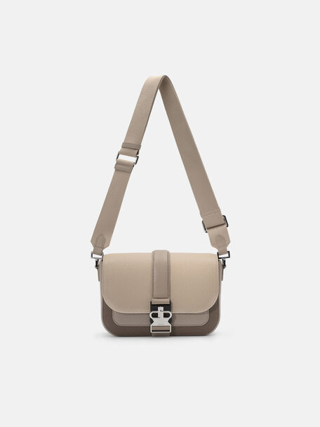 Tex Leather Crossbody Bag, Multi Tumble