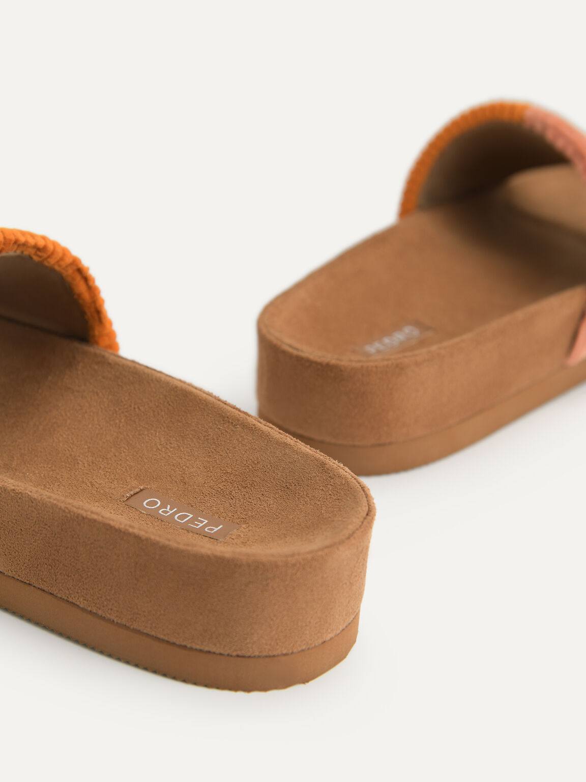 Corduroy Flatform Sandals, Multi, hi-res