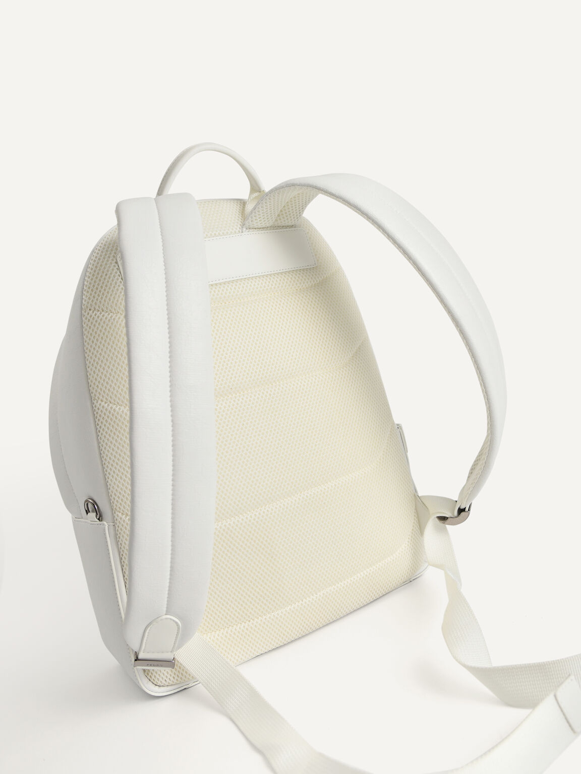 Backpack with Detachable Pouch, White