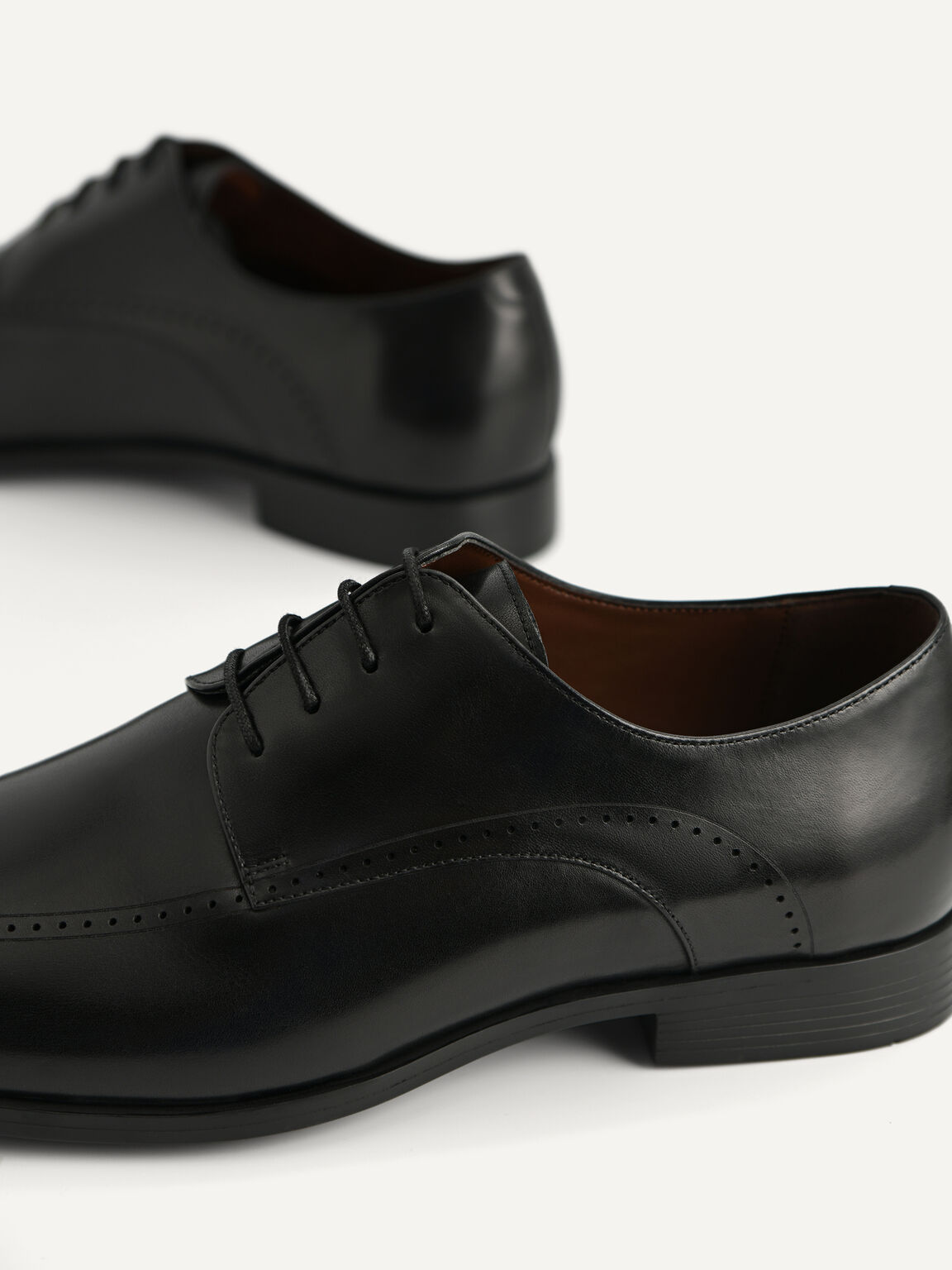 Altitude Leather Brogue Derby Shoes, Black, hi-res
