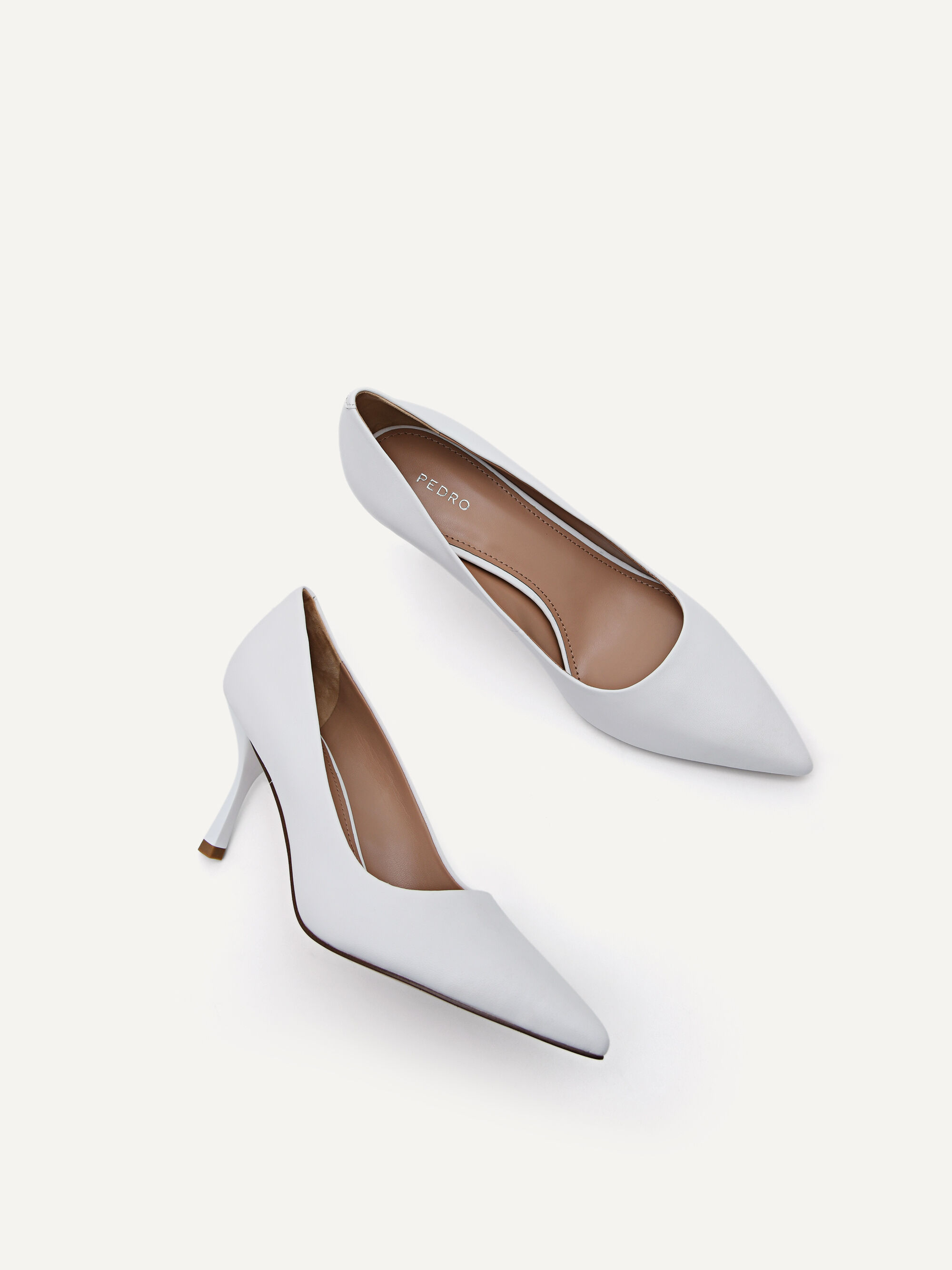 white 2 inch pumps